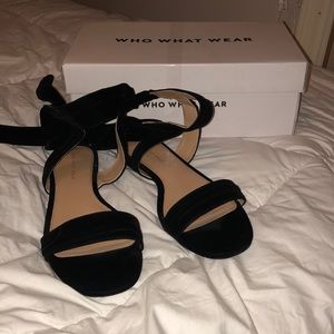 black gladiator velvet sandals